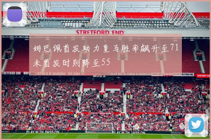 姆巴佩首发助力皇马胜率飙升至71未首发时则降至55